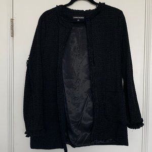 Catherine Malandrino Tweed Black Blazer